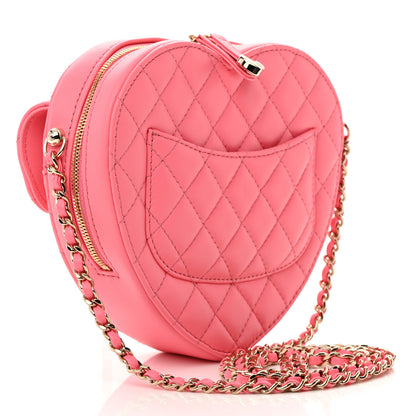 Chanel Lambskin Quilted CC In Love Heart Bag Pink 3 of 12