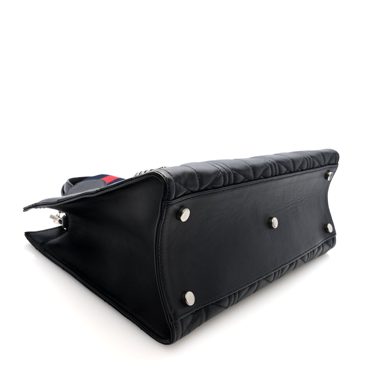 Calfskin Web Quilted Large Dionysus Tote Bag Black