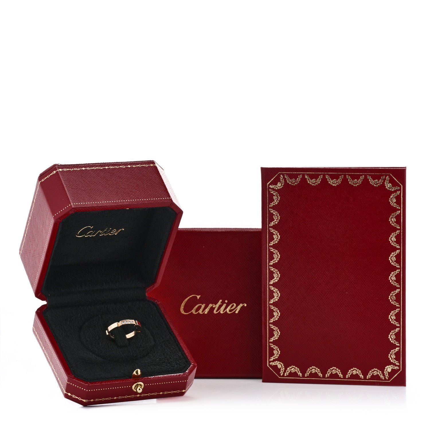 Cartier 18K Yellow Gold Diamond Maillon Panthere Wedding Band Ring 49 4.75 6 of 6