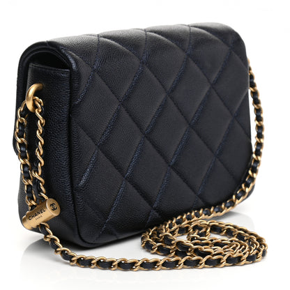Chanel Iridescent Caviar Quilted Mini My Perfect Flap Dark Blue 3 of 15