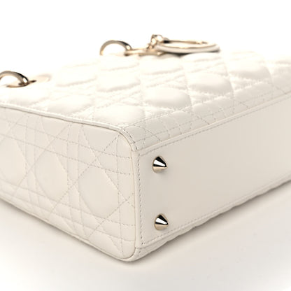 Christian Dior Lambskin Cannage Small Lady Dior White 8 of 10