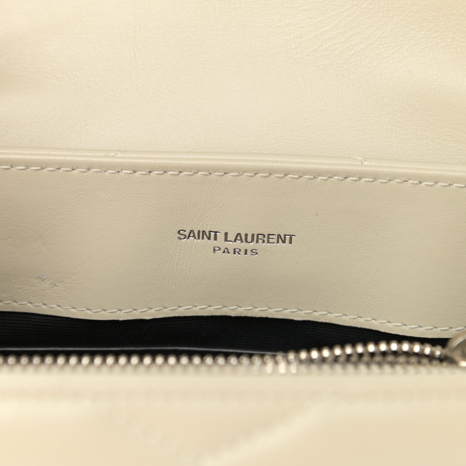 Saint Laurent Calfskin Y Quilted Monogram Small Loulou Chain Satchel Ivory 7 of 12