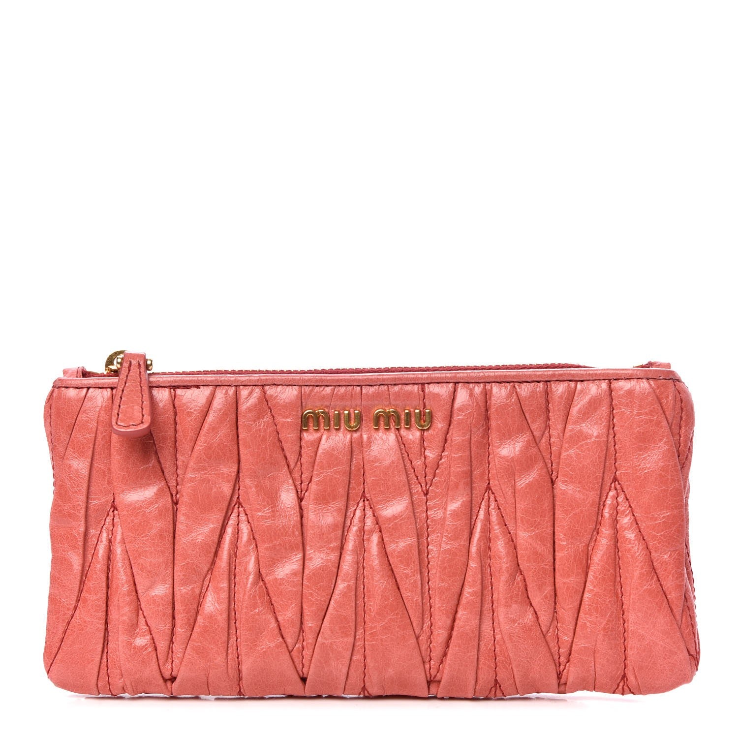 Miu Miu Nappa Matelasse Lux Pouch Rosa 1 of 10