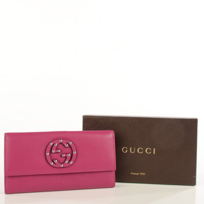 Gucci Calfskin Studded Soho Continental Wallet Peonia Flower 5 of 8