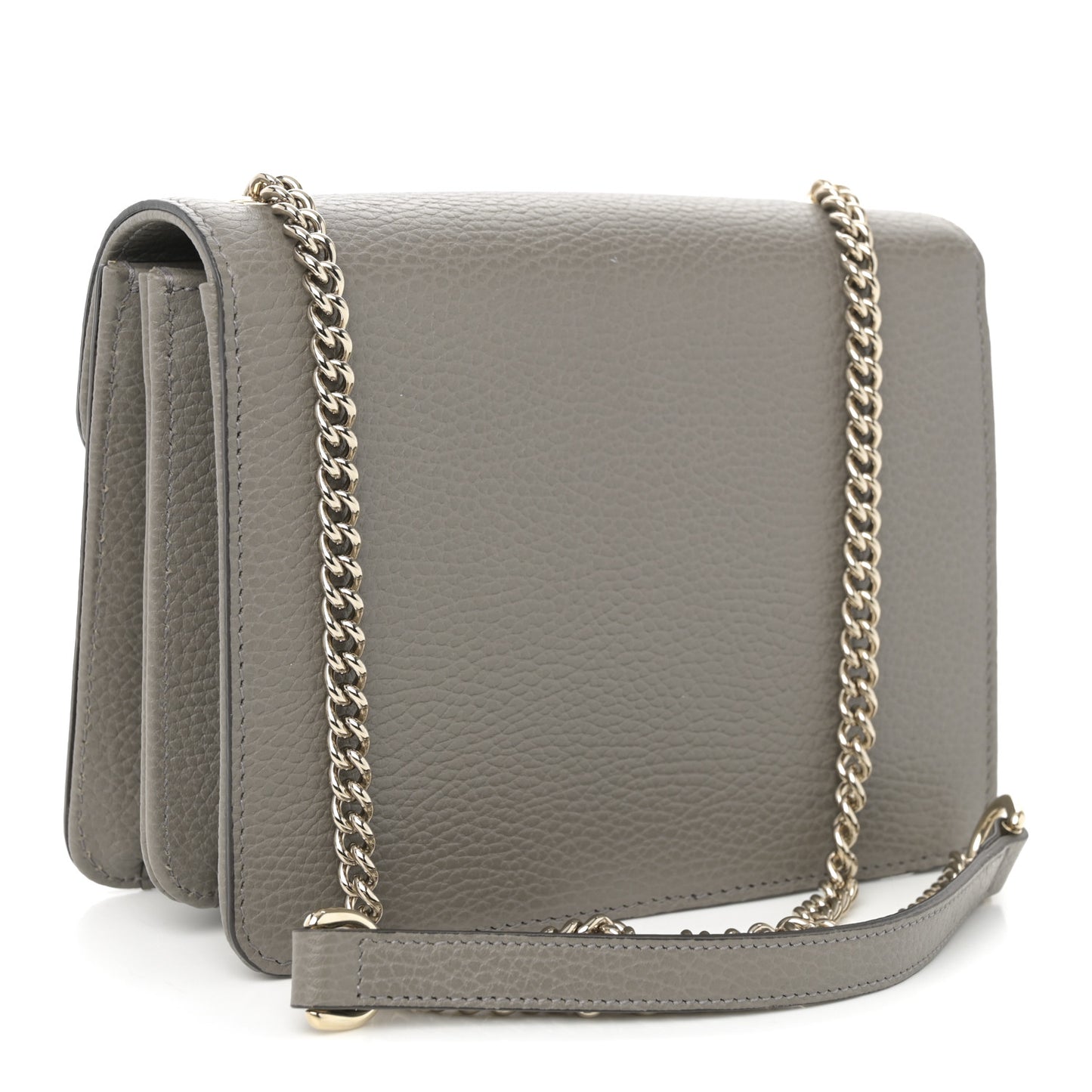 Dollar Calfskin Small Interlocking G Shoulder Bag Loess