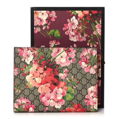 Gucci GG Supreme Monogram Blooms Large Cosmetic Case Beige Multicolor Dry Rose 10 of 10