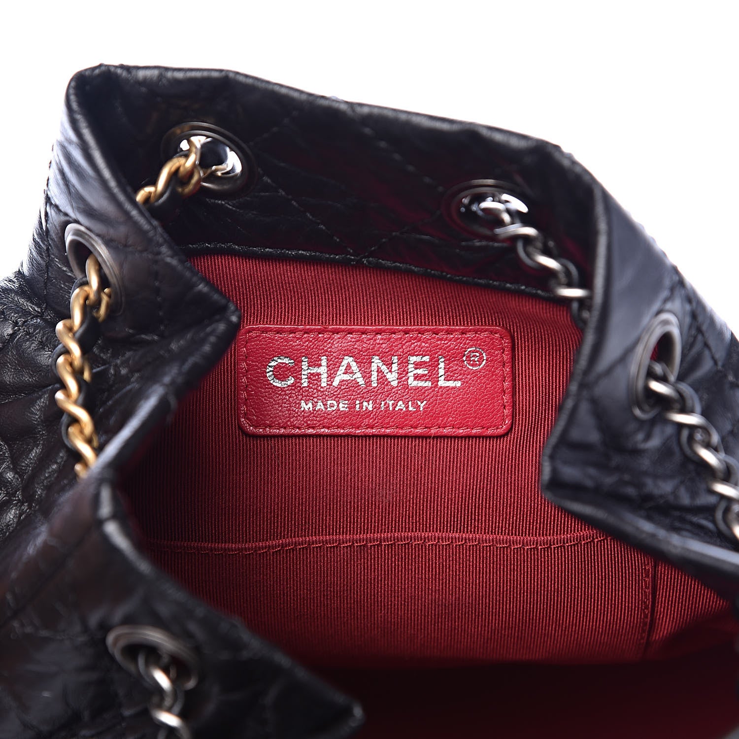 Chanel Aged Calfskin Quilted Small Gabrielle Backpack Black 6 of 12