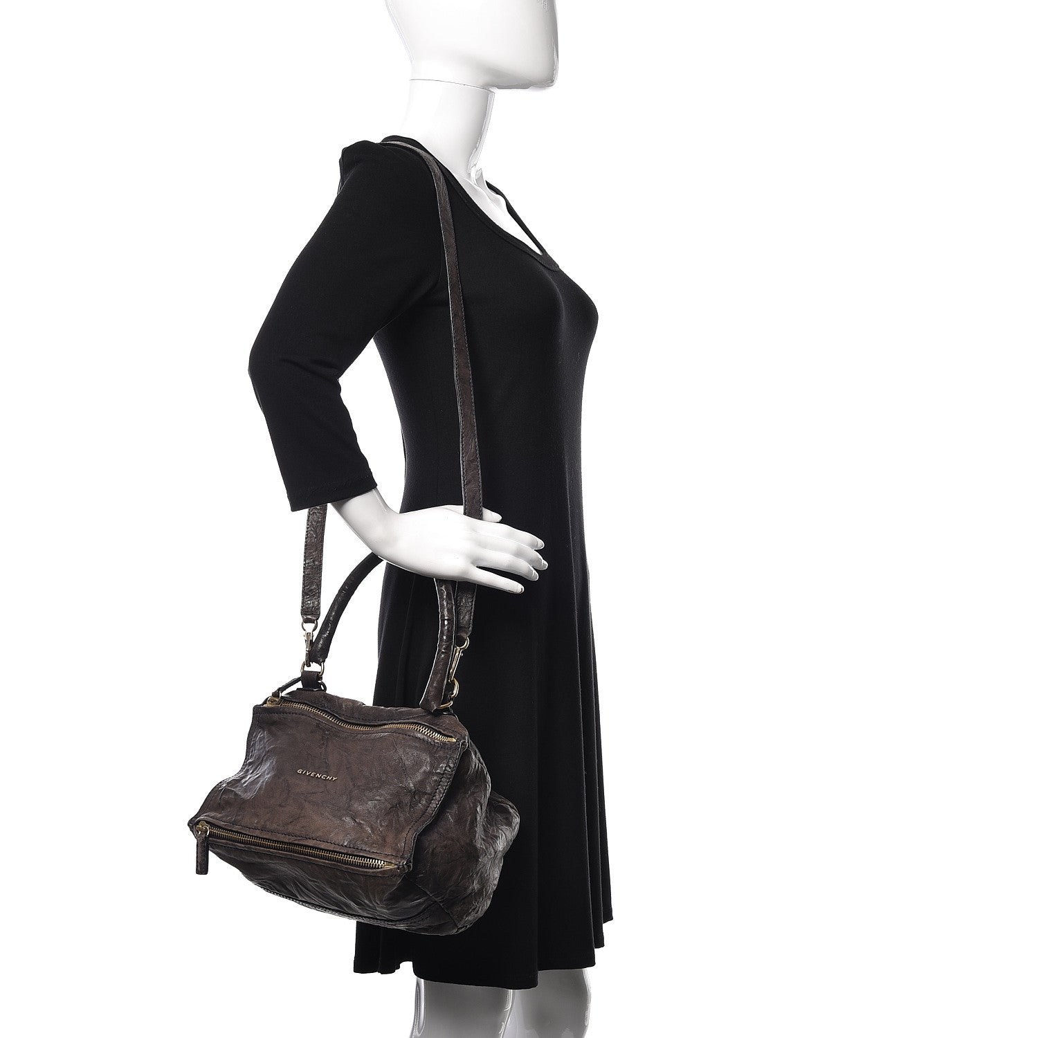 Givenchy Tumbled Sheepskin Small Pandora Charcoal 2 of 15