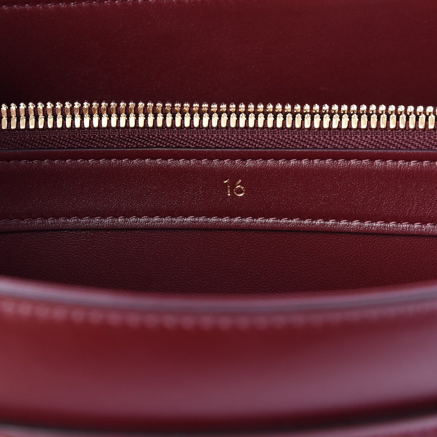 Satinated Calfskin Medium 16 Top Handle Bag Light Burgundy