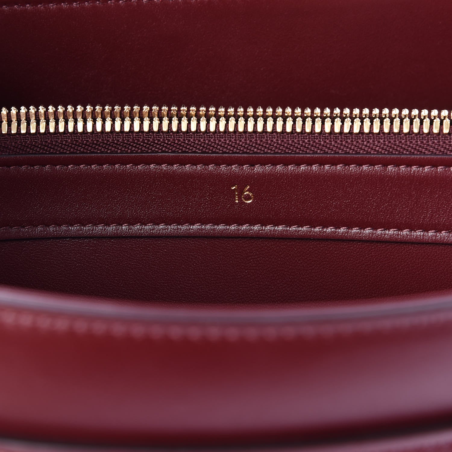 Celine Satinated Calfskin Medium 16 Top Handle Bag Light Burgundy 8 of 10
