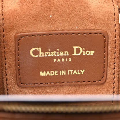 Christian Dior Lambskin Cannage Micro Lady Dior Vanity Case Cognac 6 of 9