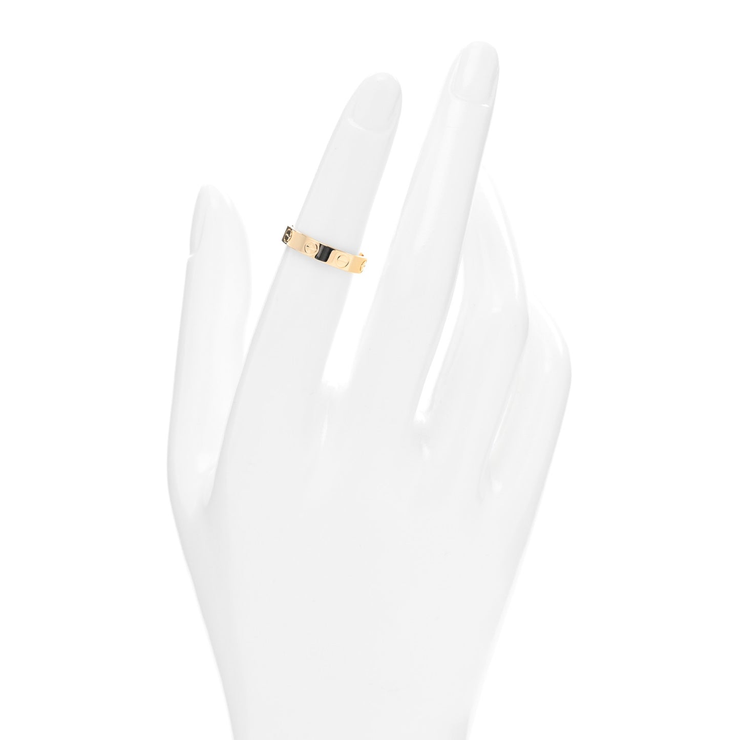 18K Yellow Gold 3.5mm LOVE Wedding Band Ring 49 4.75