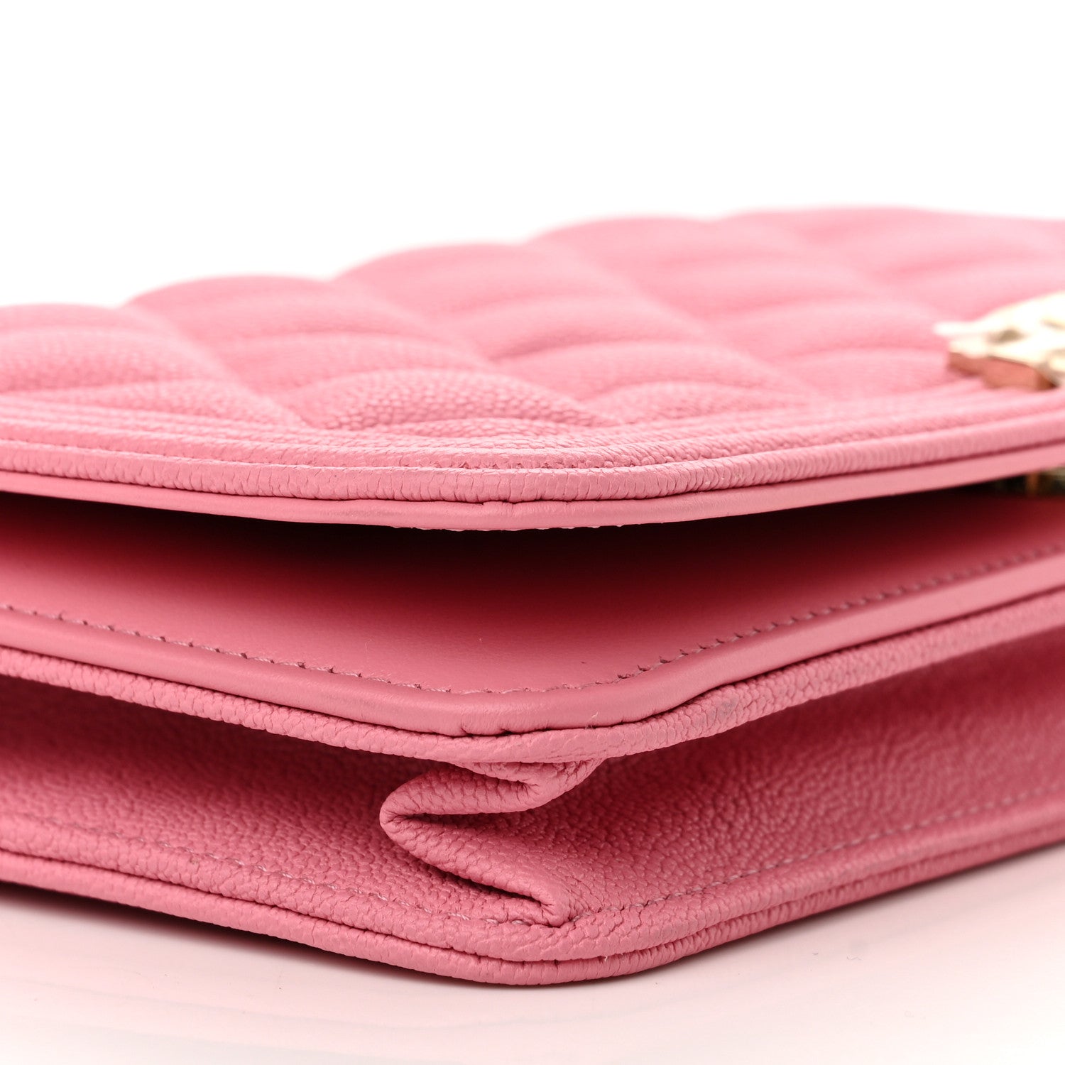 Chanel Caviar Quilted Boy Wallet On Chain WOC Pink 10 of 12