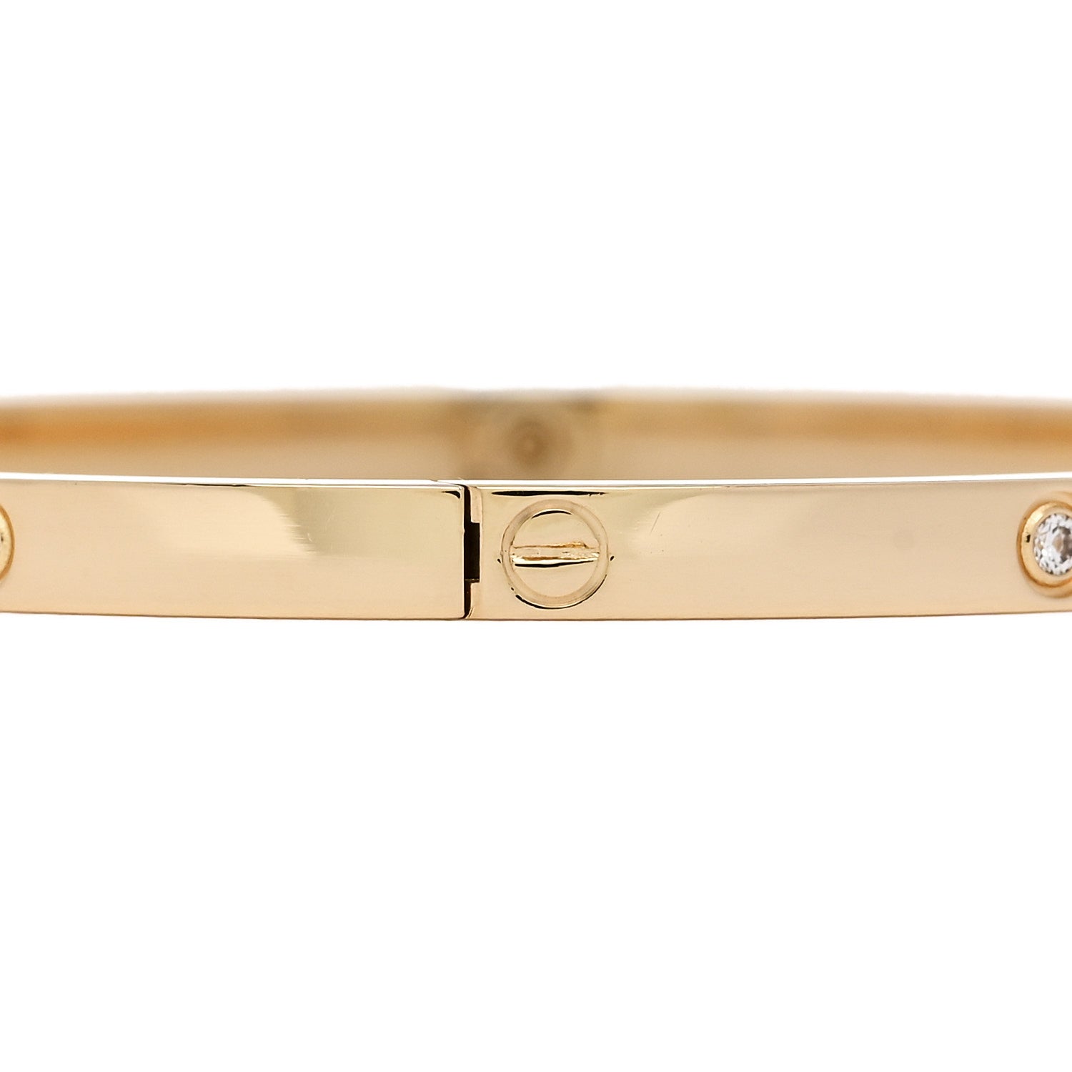 Cartier 18K Yellow Gold 10 Diamond Small LOVE Bracelet 18 5 of 8