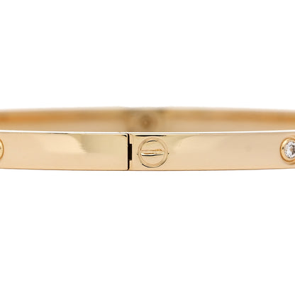 Cartier 18K Yellow Gold 10 Diamond Small LOVE Bracelet 18 5 of 8