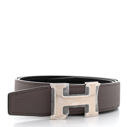 Hermes Box Togo 32mm H Belt 90 Black Chocolate 3 of 10