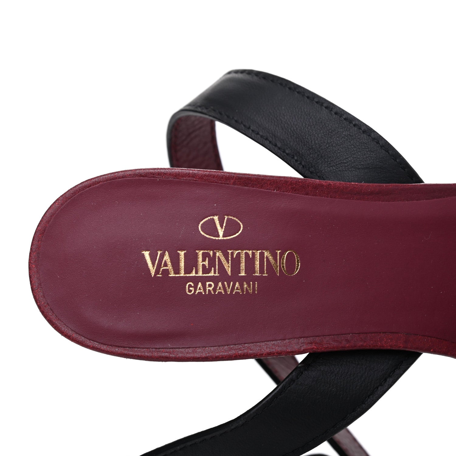 Valentino Garavani Grainy Cowhide VLogo 60mm Sandals 39.5 Rubin 7 of 13