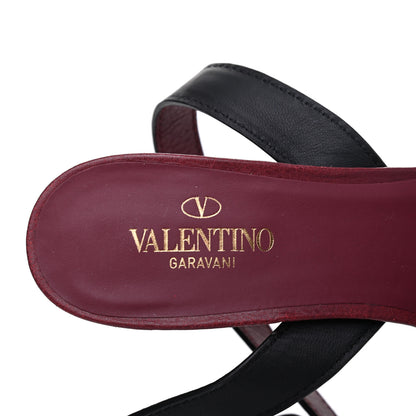 Valentino Garavani Grainy Cowhide VLogo 60mm Sandals 39.5 Rubin 7 of 13