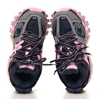 Balenciaga Mesh Nylon Womens Track Sneakers 37 Dark Grey Pink Grey 2 of 8