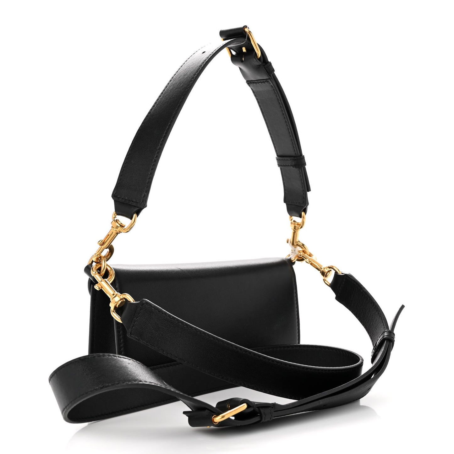 Calfskin Vlogo Small Loco Shoulder Bag Black