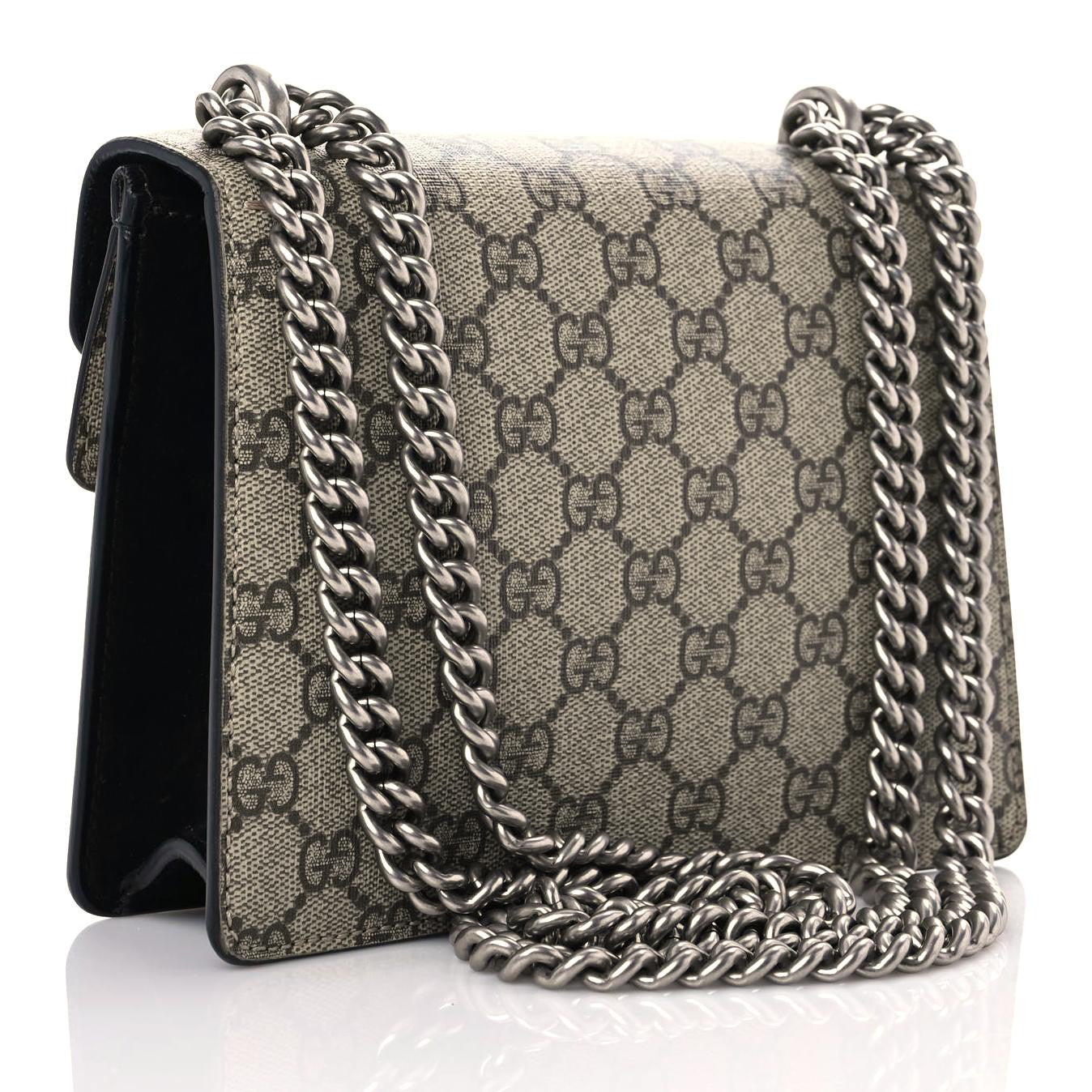 GG Supreme Monogram Mini Dionysus Shoulder Bag Black