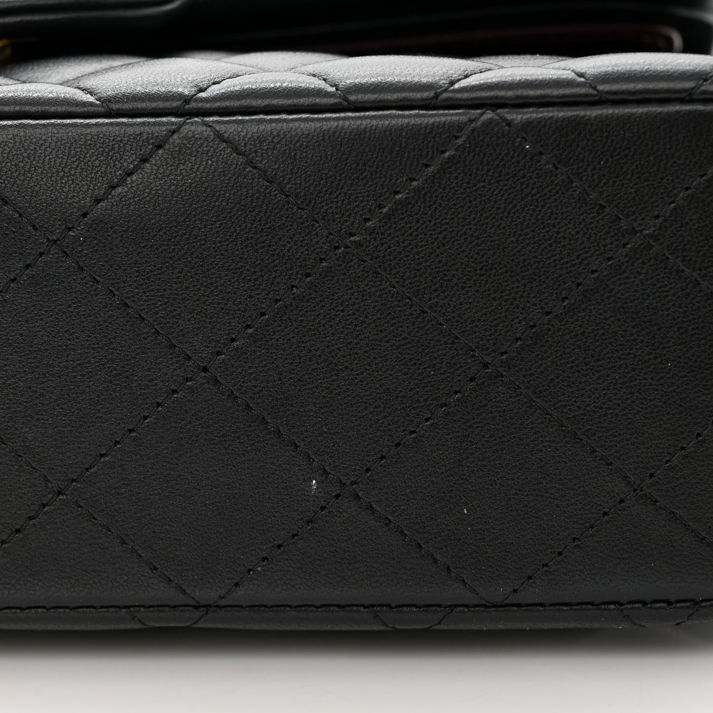 Lambskin Quilted Small Double Flap Black