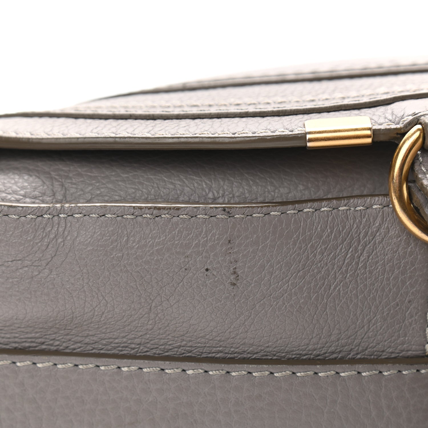 Chloe Calfskin Medium Marcie Round Crossbody Bag Cashmere Grey 15 of 17