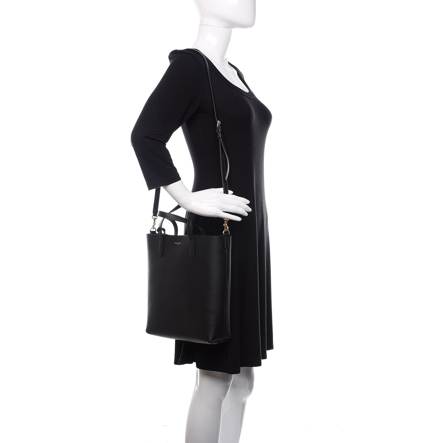 Calfskin Toy Shopping Tote Black