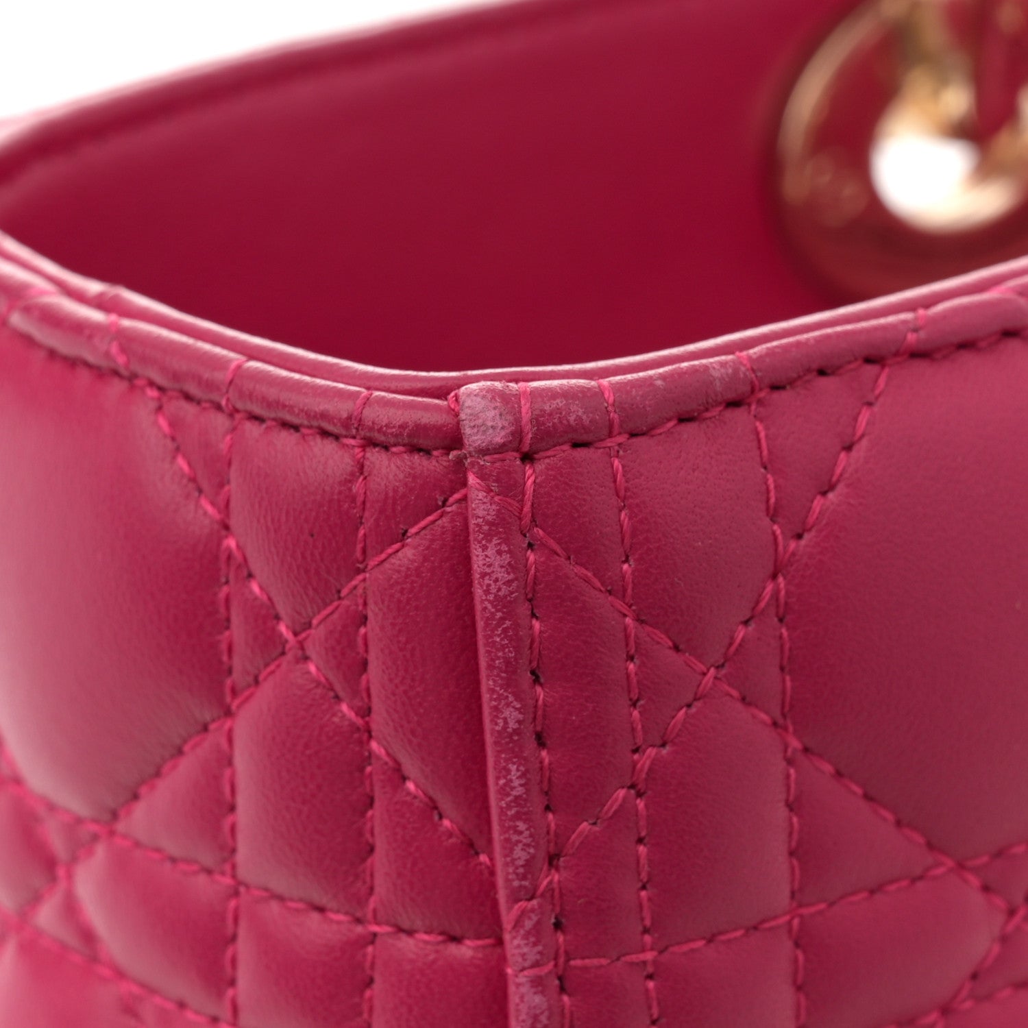Christian Dior Lambskin Cannage Large Lady Dior Pink 14 of 14