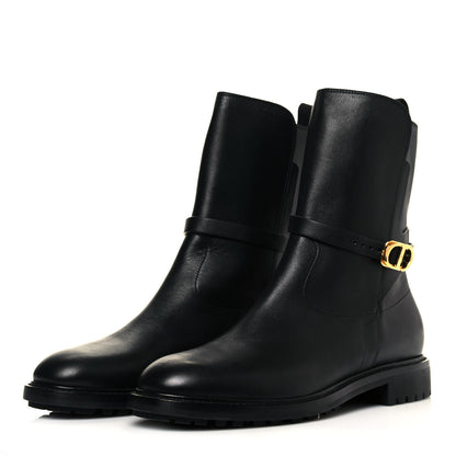 Christian Dior Calfskin Empreinte Ankle Boots 41 Black 3 of 7
