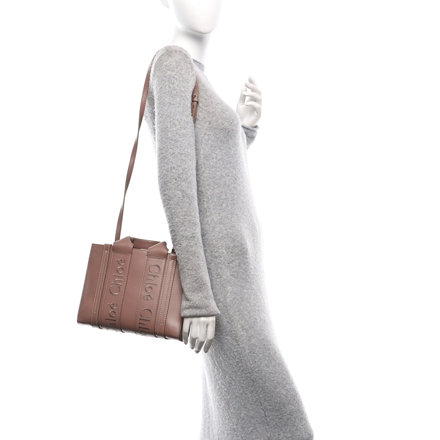 Chloe Calfskin Small Woody Tote Anemone Pink 2 of 11
