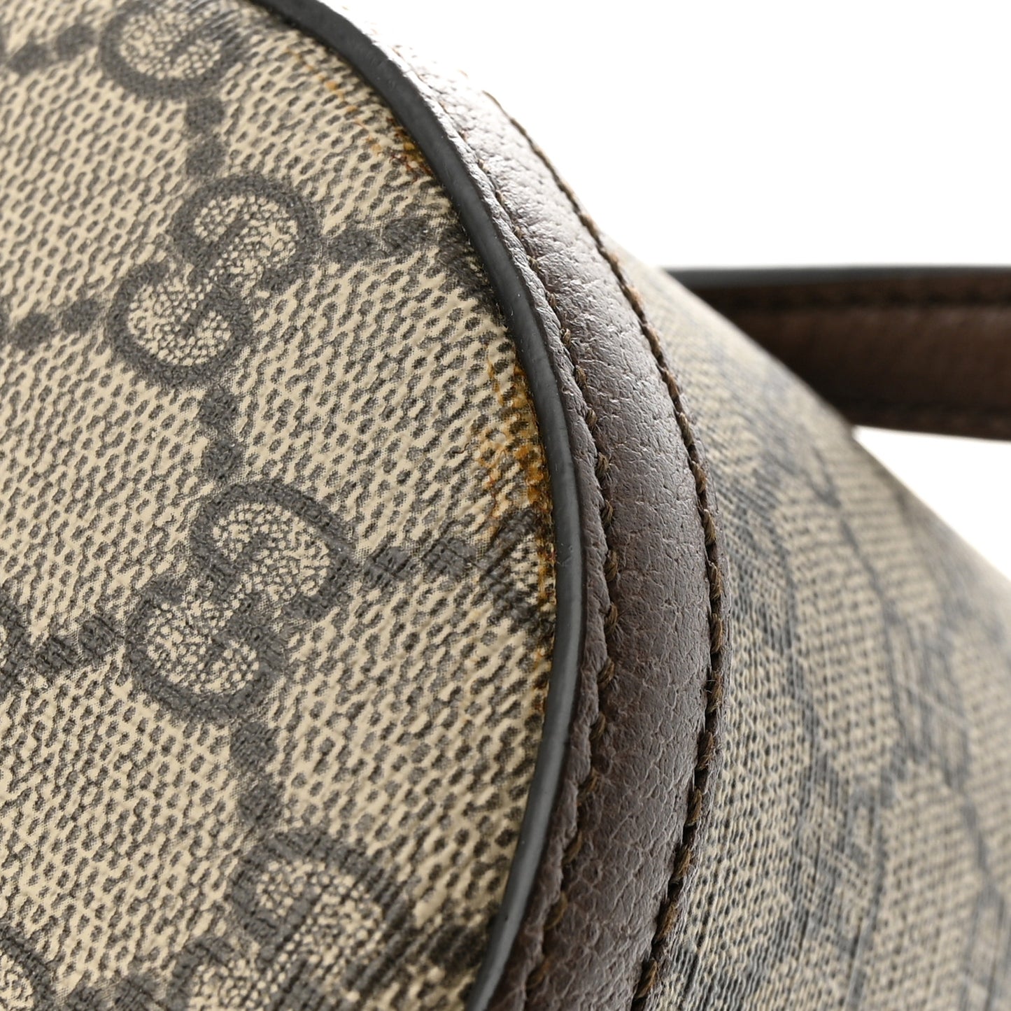 GG Supreme Monogram Web Small Ophidia Boston Bag Beige New Acero