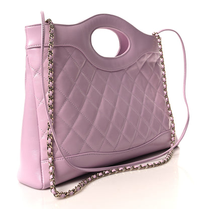Chanel Shiny Lambskin Quilted 31 Shopping Bag Lilac 3 of 11