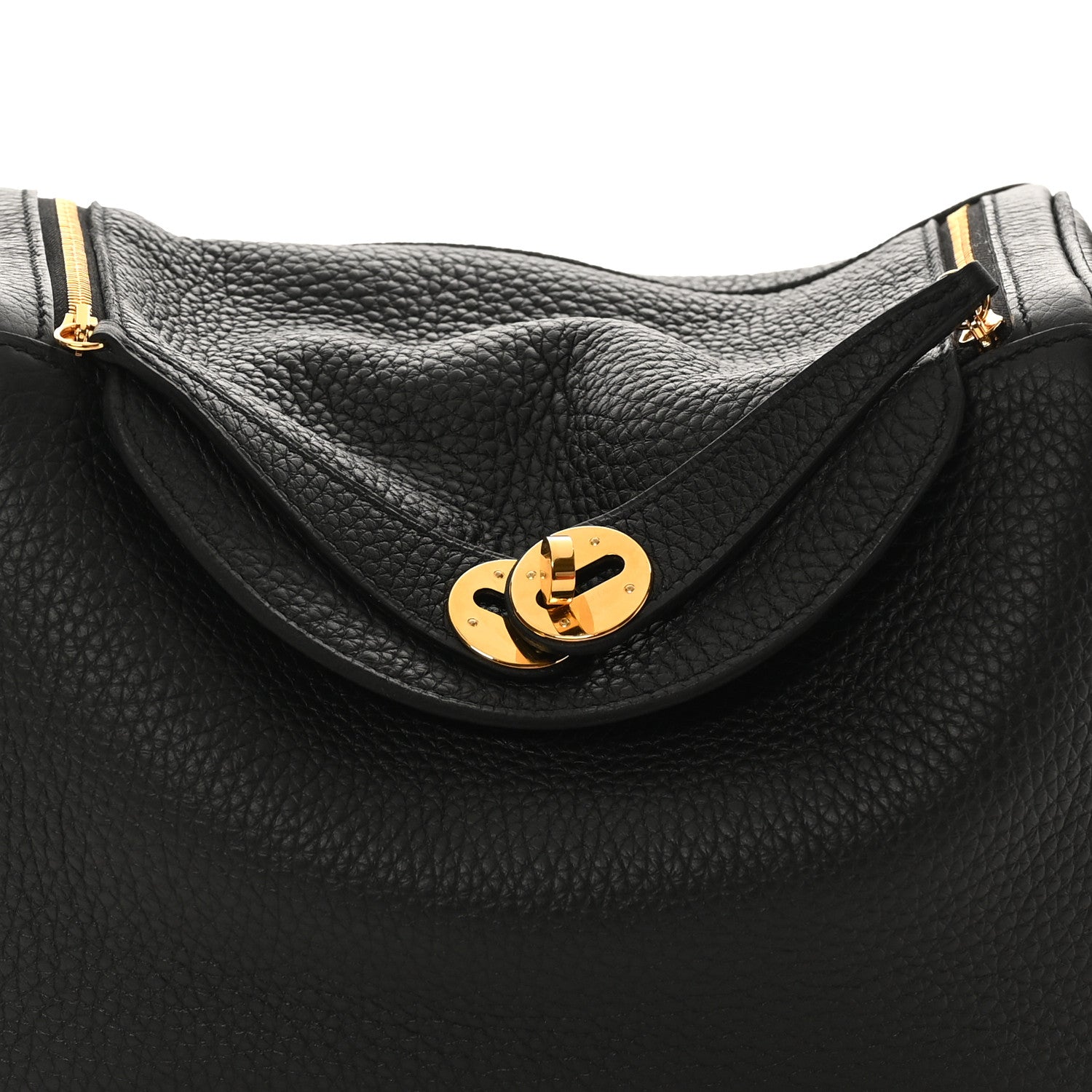 Hermes Taurillon Clemence Lindy 26 Black 8 of 11