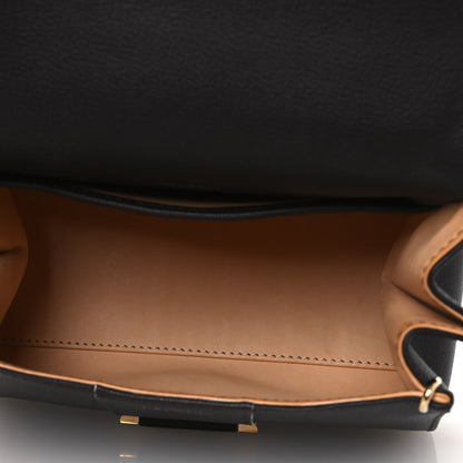 Delvaux Grained Calfskin Bi-Color Brillant Mini Satchel Black 6 of 13