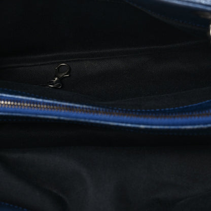 Chanel Iridescent Caviar Quilted Chic Shopping Tote Dark Blue 5 of 7
