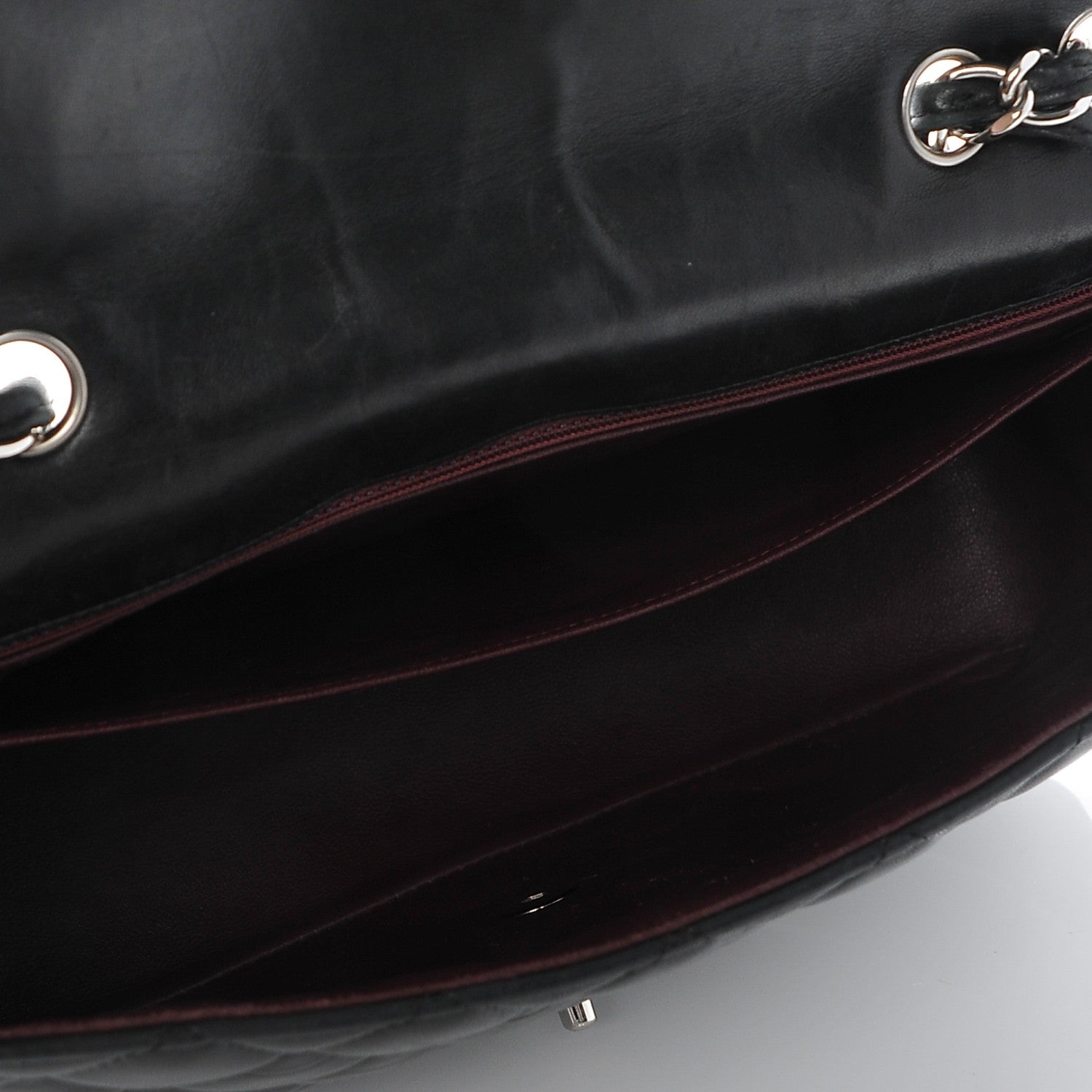 Chanel Lambskin Quilted Jumbo Single Flap Black 5 of 11