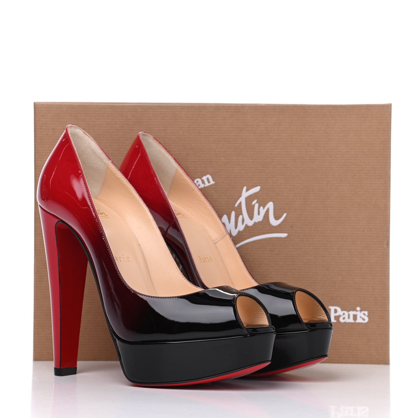 Patent Degrade Altanana 140 Pumps 37.5 Black Red