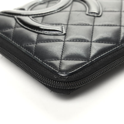 Chanel Calfskin Quilted Cambon Zip Around Organizer Wallet Black 11 of 11