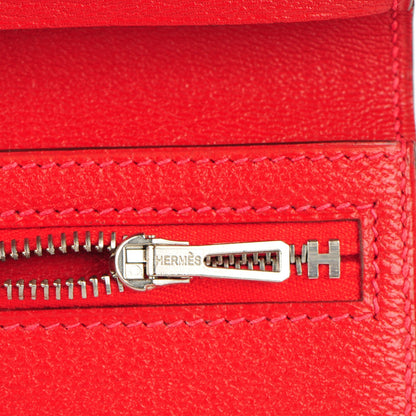 Hermes Shiny Alligator Bearn Wallet Rouge Vif 7 of 7