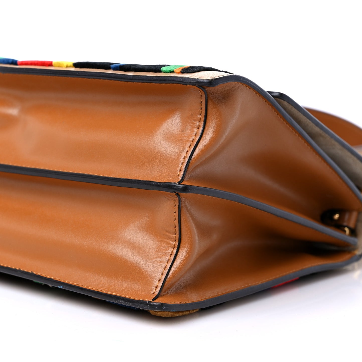 Vitello Liberty Velvet FF Multicolor Kan I Shoulder Bag Multicolor Cuoio