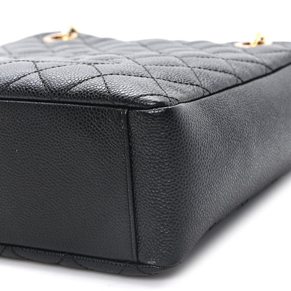 Chanel Caviar Quilted Petit Shopping Tote PST Black 9 of 10