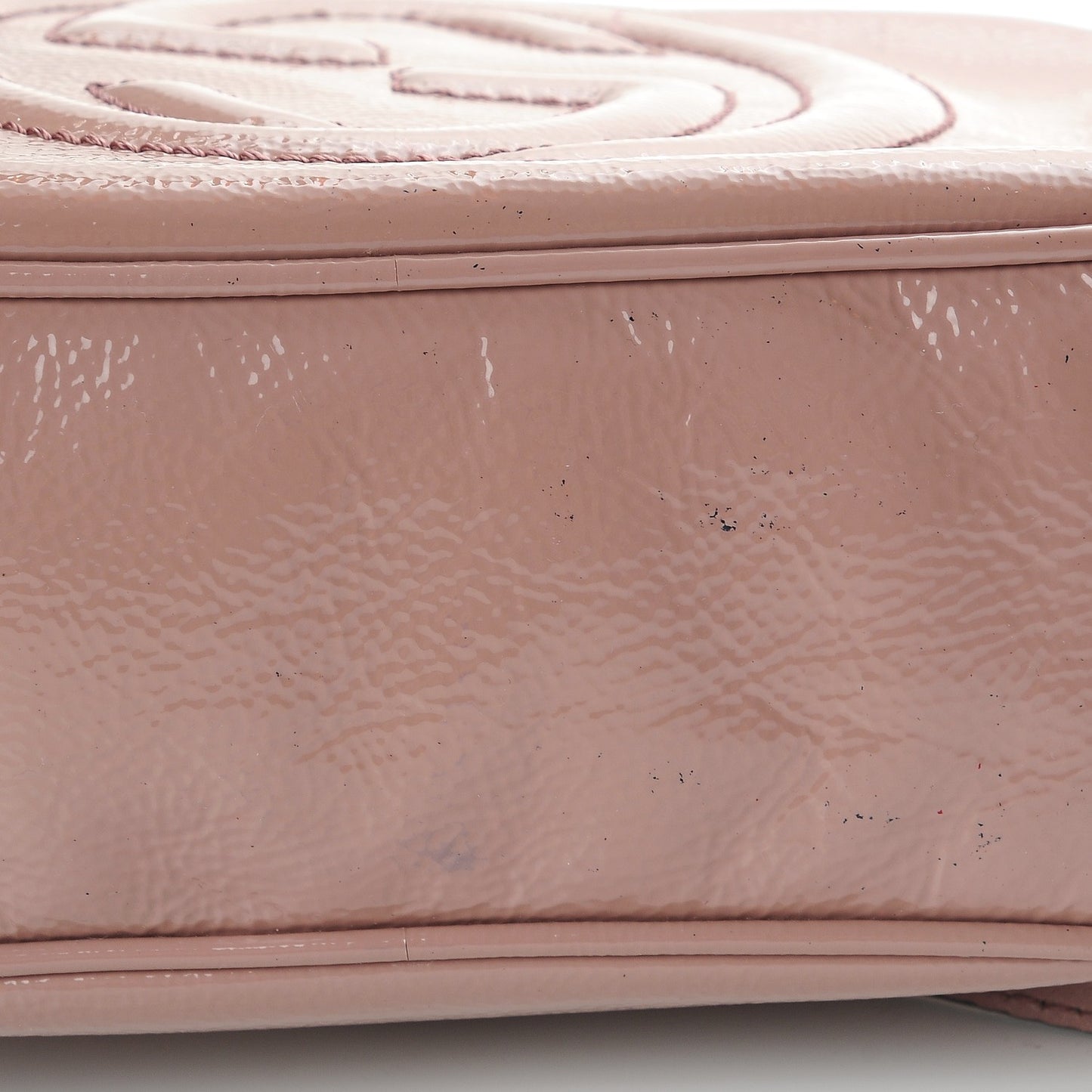 Vernice Naplack Small Soho Disco Bag Dark Cipria