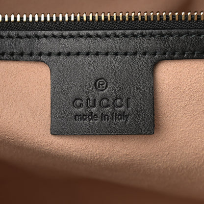 Gucci Suede Patent GG Web Medium Ophidia Top Handle Dome Bag Black 6 of 13