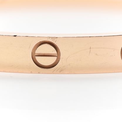 Cartier 18K Pink Gold 4 Diamond LOVE Bracelet 16 6 of 7