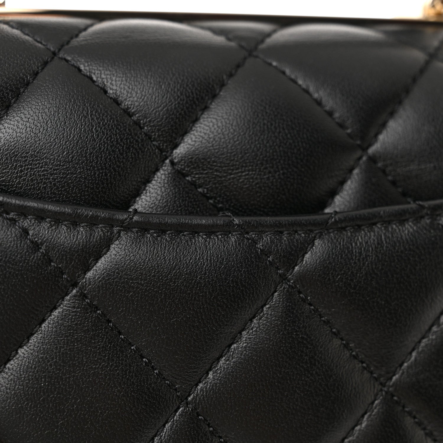 Chanel Lambskin Quilted Mini Trendy CC Dual Handle Flap Bag Black 14 of 14