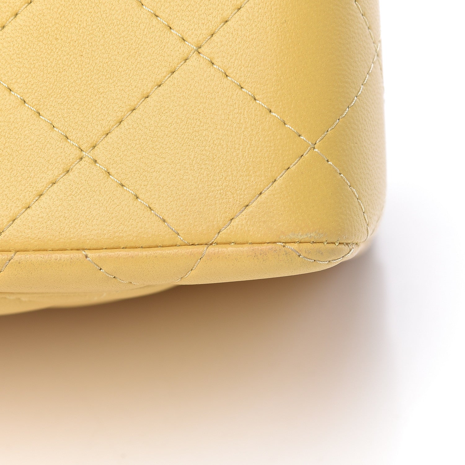 Chanel Lambskin Quilted Mini Rectangular Flap Yellow 14 of 16