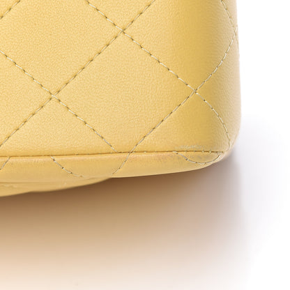 Chanel Lambskin Quilted Mini Rectangular Flap Yellow 14 of 16