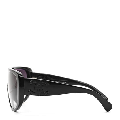 Chanel Acetate Shield Sunglasses 5495 Black 3 of 6