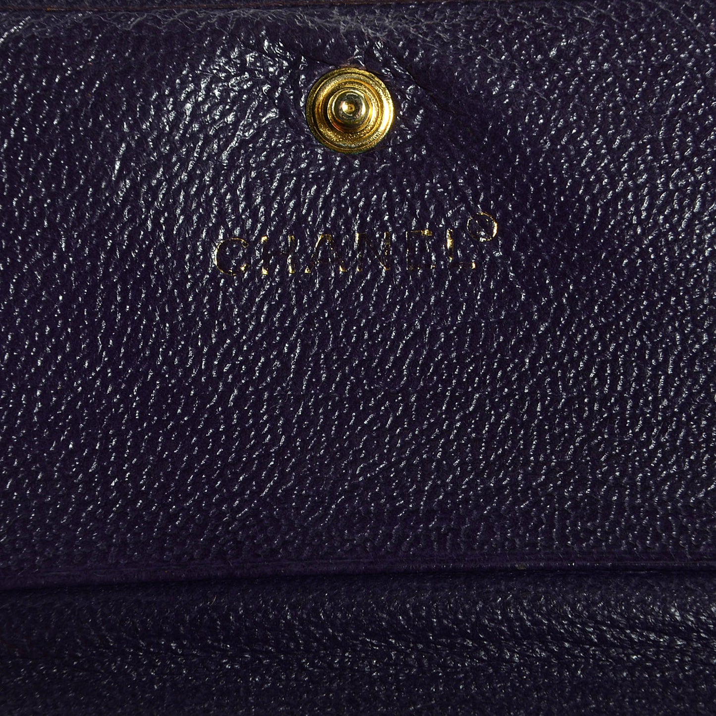 Chevre Goatskin Compact CC Flap Wallet Purple